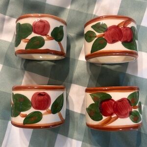 RARE FIND Franciscan Apple  Napkin Rings